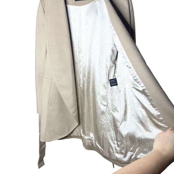 Tom Gutie Solange Baby Alpaca Suri Merino Wool Draped Coat Belted Medium - Picture 11 of 16